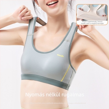 Ifjúsági sportmelltartó-vest pamutból, viszkóz béléssel, teljes kosár, vékony formázott habcsésze, acélkeret nélkül, fix vállpántok, izzadságot felszívó