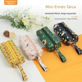 Mingchuang PU bőr érmés pénztárca, állatmintás, utcai stílus, női pénztárca