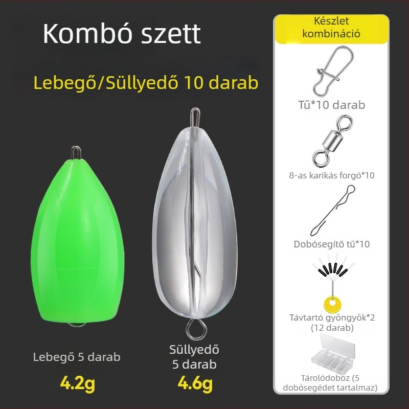 Két horogos horoggal ellátott csalihal – új csalihal, mini gyöngyök csillogó, fehér csíkos goby dekó