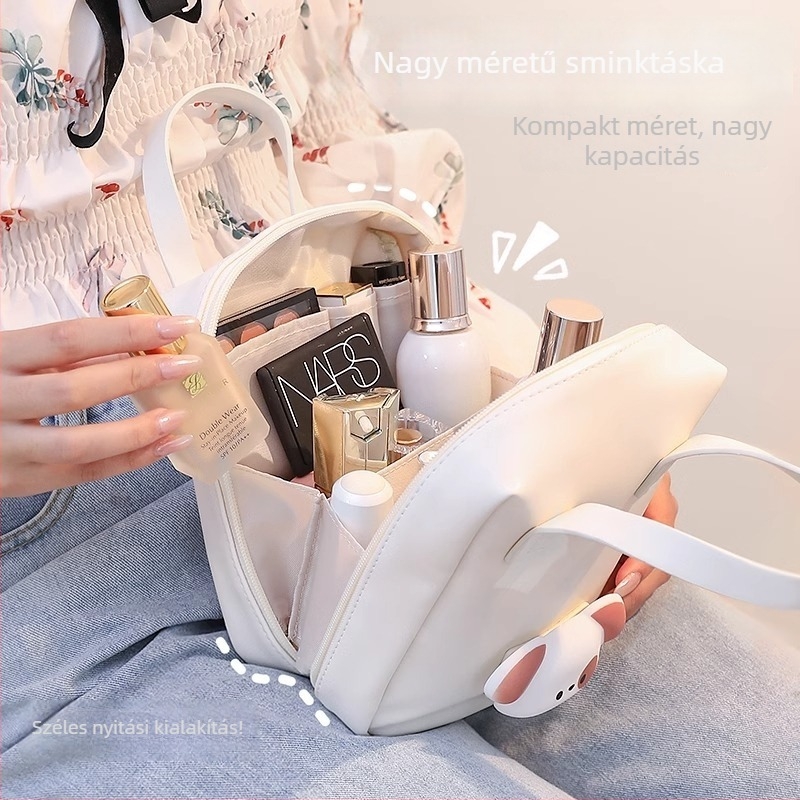 Női kozmetikai táska - PU anyag, állat minta, PU bélés, hordozható