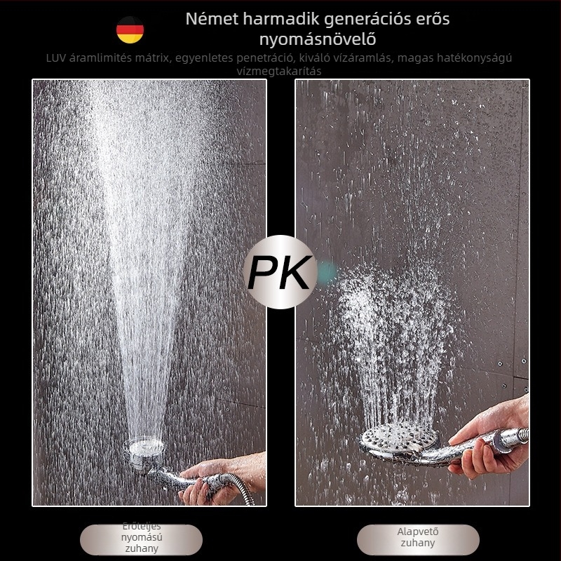 Kézi zuhanyfej készlet, esőfunkció, HS2018 modell, ABS, 0–90°C, 1 MPa