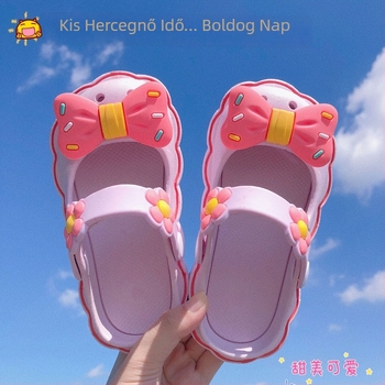 Lányok Mary Jane nyári cipő, rajzfilm mintával, légáteresztő PVC felsőrész, PVC talp, csúszásmentes