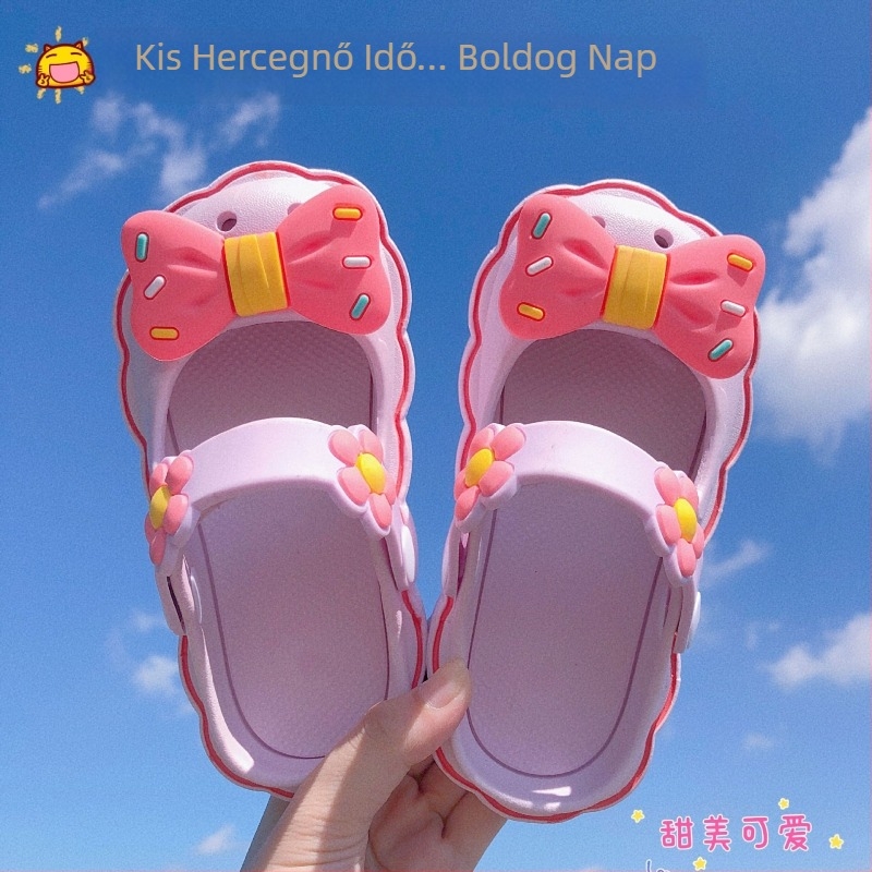 Lányok Mary Jane nyári cipő, rajzfilm mintával, légáteresztő PVC felsőrész, PVC talp, csúszásmentes