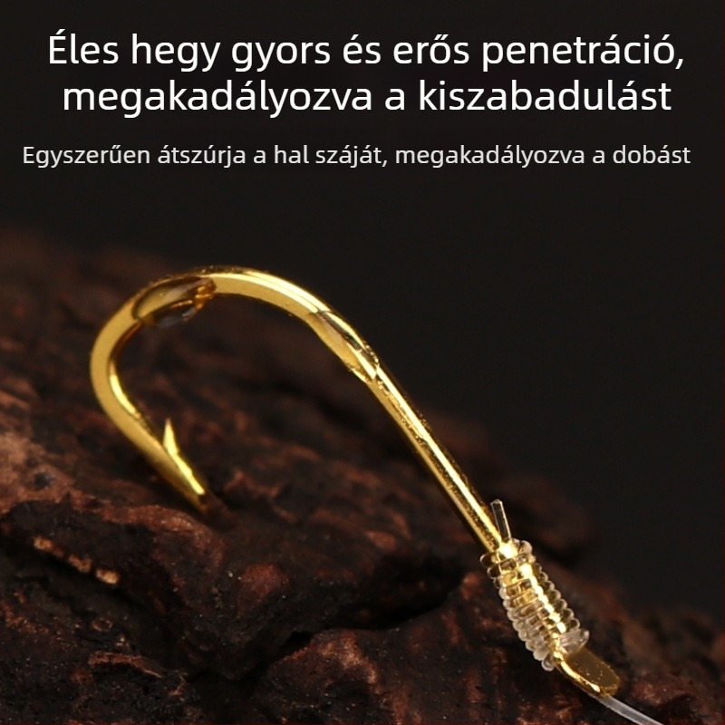 Horgászhorog sleeve dizájnnal (Jinhaixi/Izu), kettős horog, folyóvízi horgászathoz, 100 darabos csomag