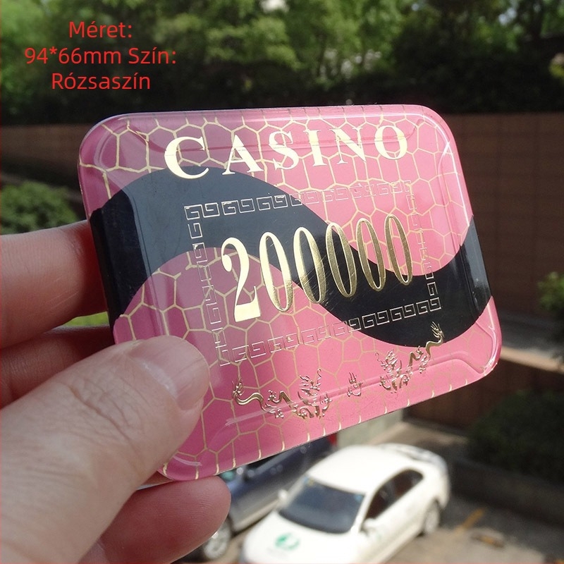 Akril zsetonok fémes felülettel sakk- és kártyatermekhez, kerek és négyzetes formák, testreszabható, márka Joie casino/qiao yu