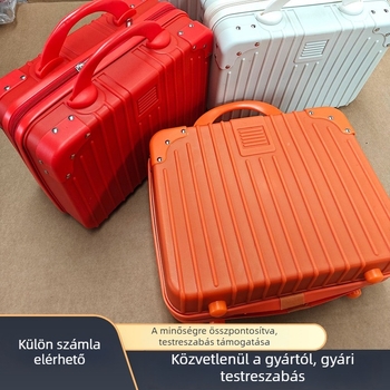 Kozmetikai utazótáska cipzárral, ABS anyagból, univerzális kerekekkel, szokványos kombinációs zár