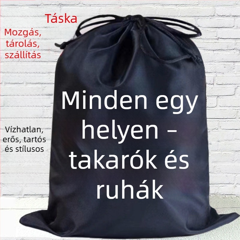 Oxford anyagú hengeres tároló táska ruhák és plédek tárolására, hálószoba rendszerezéséhez