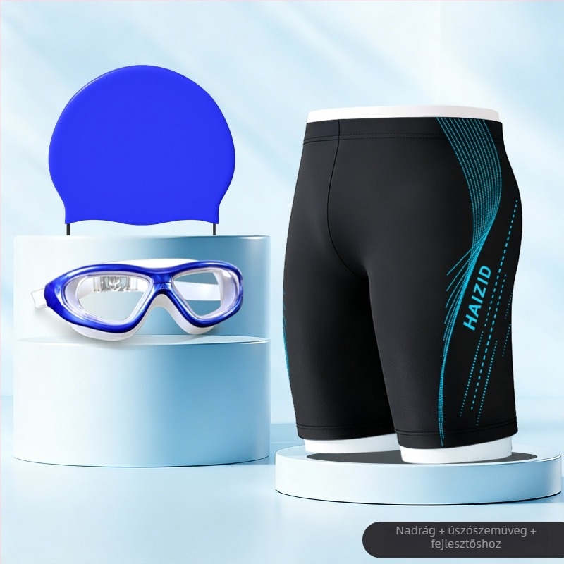 Férfi gyorsan száradó lazán szabású úszónadrág, 80-90% poliészter, mintázat, poliészter bélés, sporthoz és úszáshoz