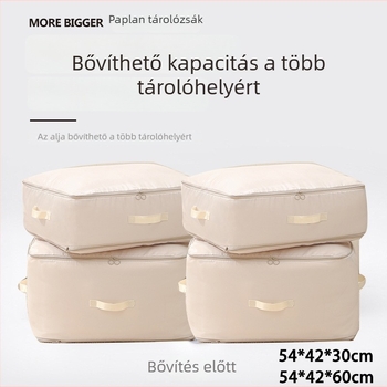 Pehelykabát tároló táska dupla cipzárral és összenyomható szellőzőnyílásokkal – utazáshoz és otthoni használathoz, ruházat rendező