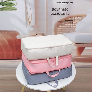 Pehelykabát tároló táska dupla cipzárral és összenyomható szellőzőnyílásokkal – utazáshoz és otthoni használathoz, ruházat rendező