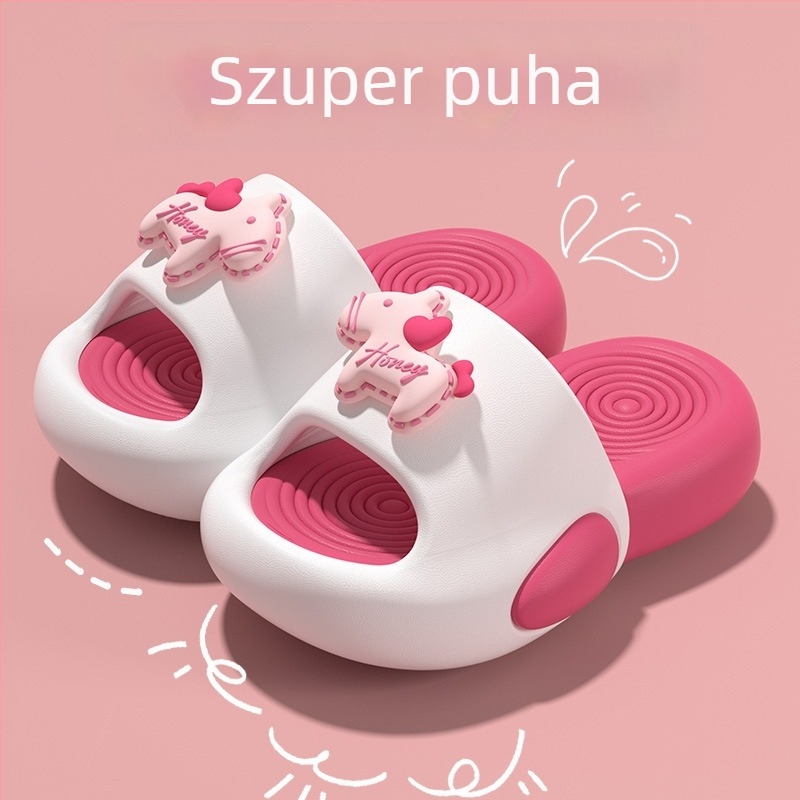 Gyerekeknek Flip-flop Cartoon Pony – EVA felsőrész és talp, csúszásmentes, beltéri és kültéri használatra, lányoknak, nyár 2025