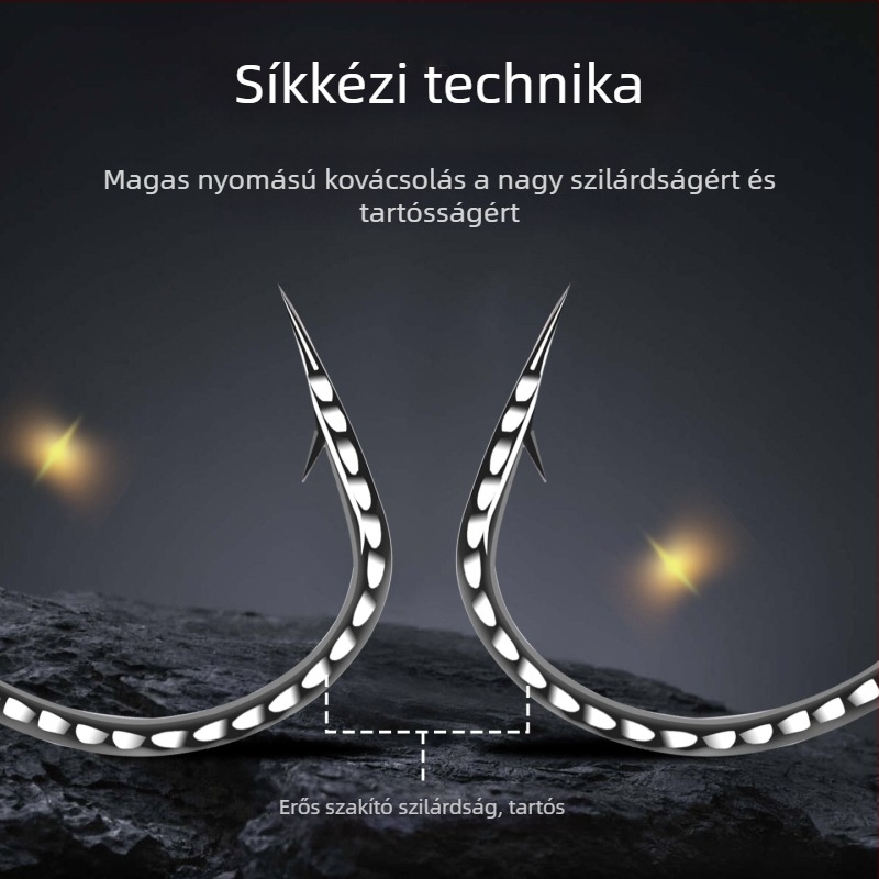 Erősített 8003-as horog, 8-as alakú gyűrű, fordított horog és puha csalival – basszusra és mandarín halra