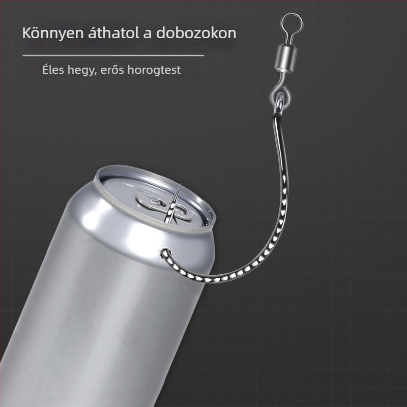 Erősített 8003-as horog, 8-as alakú gyűrű, fordított horog és puha csalival – basszusra és mandarín halra