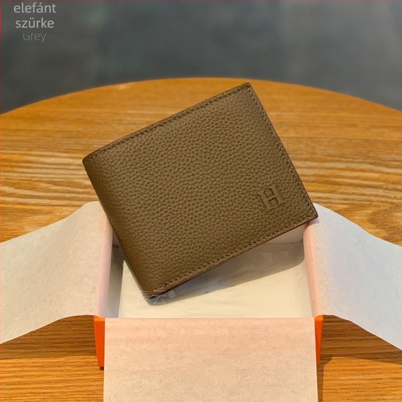 Spring clouds lychee mintázatú bifold bőrpénztárca beépített kártyatartóval, vékony kialakítás, 2025 ősz megjelenés