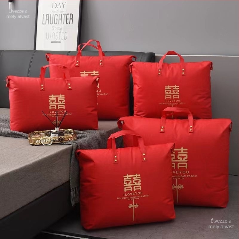 Esküvői paplan tároló táska, 4 darabos csomagoló készlet, nem szőtt anyag, japán stílus, modell 008