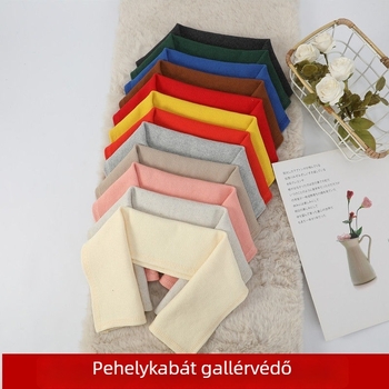 Műgallér Tollkabáthoz, kötött pamutból, felnőtteknek, egyszínű, tél 2025