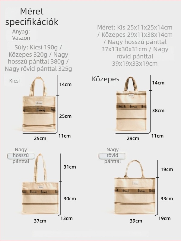 CKKUI Vászon Válltáska — Tote, vízszintes négyszögletes forma, mágneses záródás, belső nylon bélés, belső zsebek cipzárral, zseb a telefonhoz és dokumentumokhoz