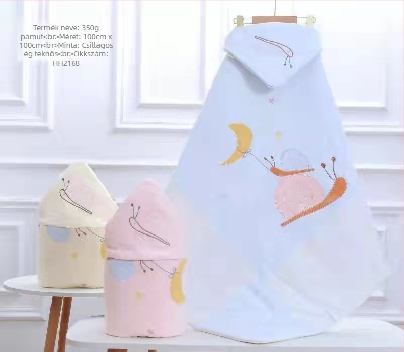 Dorby Bean pamut babatakaró levehető bélésével – újszülötteknek, őszi-téli, minták: állatok, mesefigurák és betűk