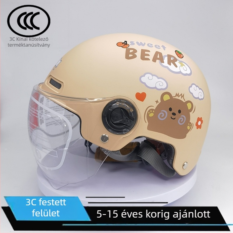 Uniszex elektromos kerékpár sisak, egész éves fél sisak, univerzális méret, ABS, YT márka, közlekedésre, 3C tanúsítvány, színek: fekete, fehér, rózsaszín, szürke, khaki, világoskék, piros