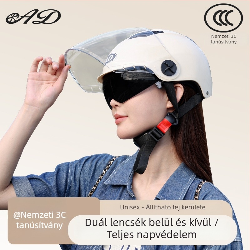 Motorkerékpár sisak ABS (3C tanúsítvány, fél sisak, felnőtt, minden évszak)