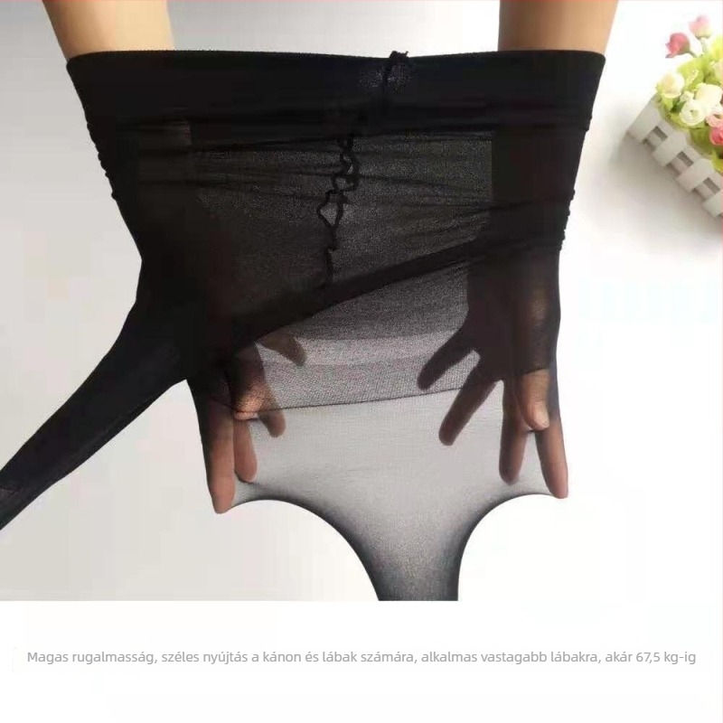 0D Átlátszó nejlon Core-Spun Selyem Harisnya, Ultra-vékony, Varrás Nélküli, T-Crotch