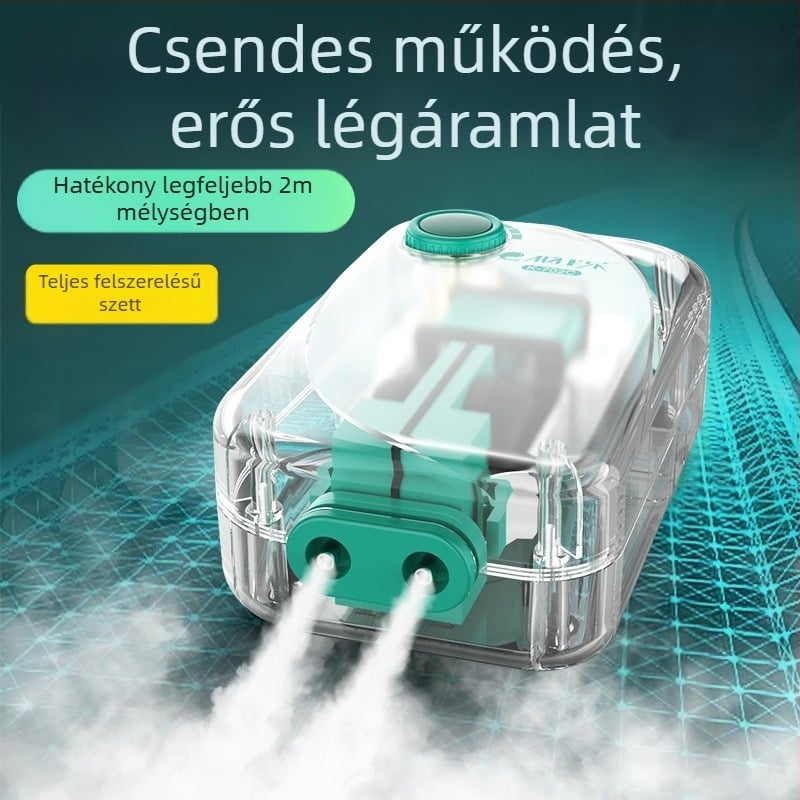 Baker akváriumi oxigénszivattyú – Csendes mechanikus oxigénellátó, Nagy teljesítmény, Nem importált, Súly 2000 g