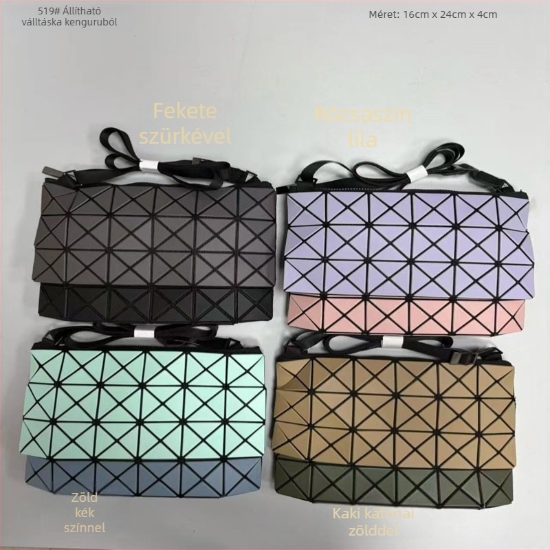 Geometriai gyémántmintás quilt Crossbody táska, kisméretű, PVC anyag, poliészter bélés, 2025 tavasz, egypántú