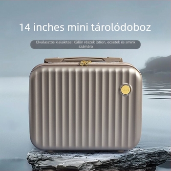 Utazási kozmetikai táska — hordozható tároló, poliészter anyag, belső ABS bélés, otthoni tároláshoz, érett nőies stílus.