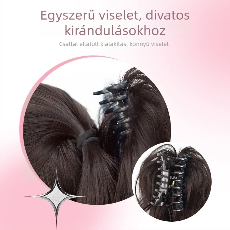 Paróka s lófarokkal – hajcsomó, hőálló zsinór, mechanizmus, modell MSC24010287, nőknek