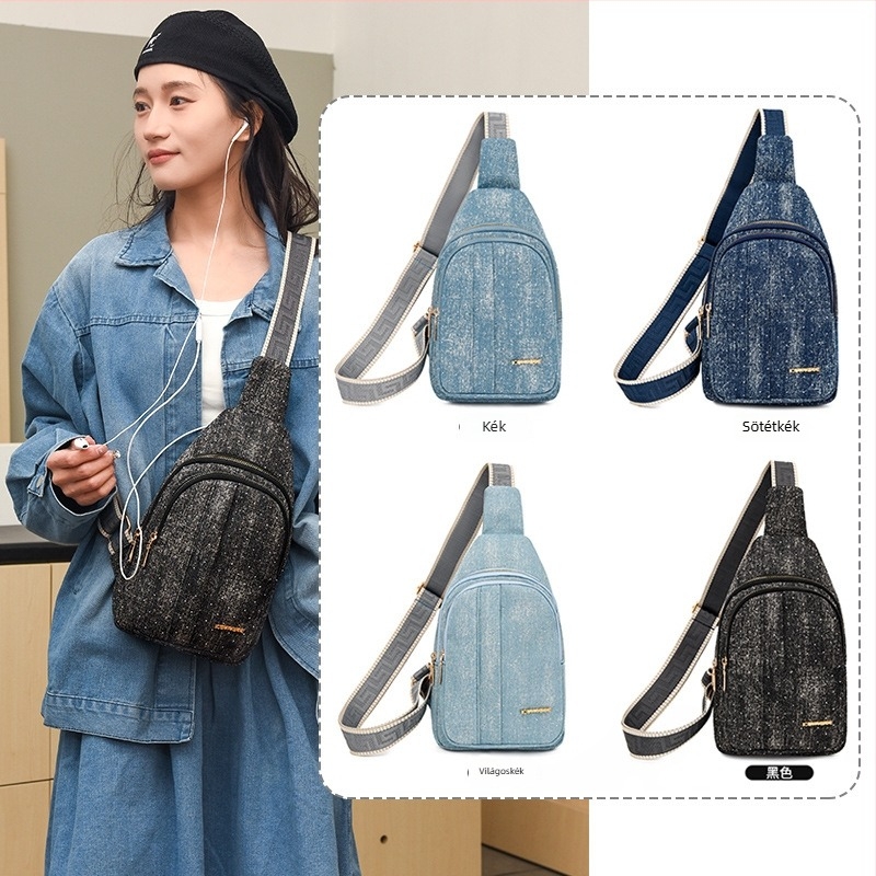 Női crossbody táska kültéri utazásokhoz, mindennapi használatra, többfunkciós, stílusos