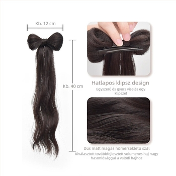 Lófarok paróka rögzítő klippel, hőálló vezeték, márka Tange Hair Products, modell PY287 PY277 PY141, nőknek, nem alkalmas forró festésre
