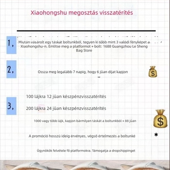Övtáska – vászon, városi egyszerű stílus, zsinórzáras csattal záródó, poliészter bélés, 2024 tavasz