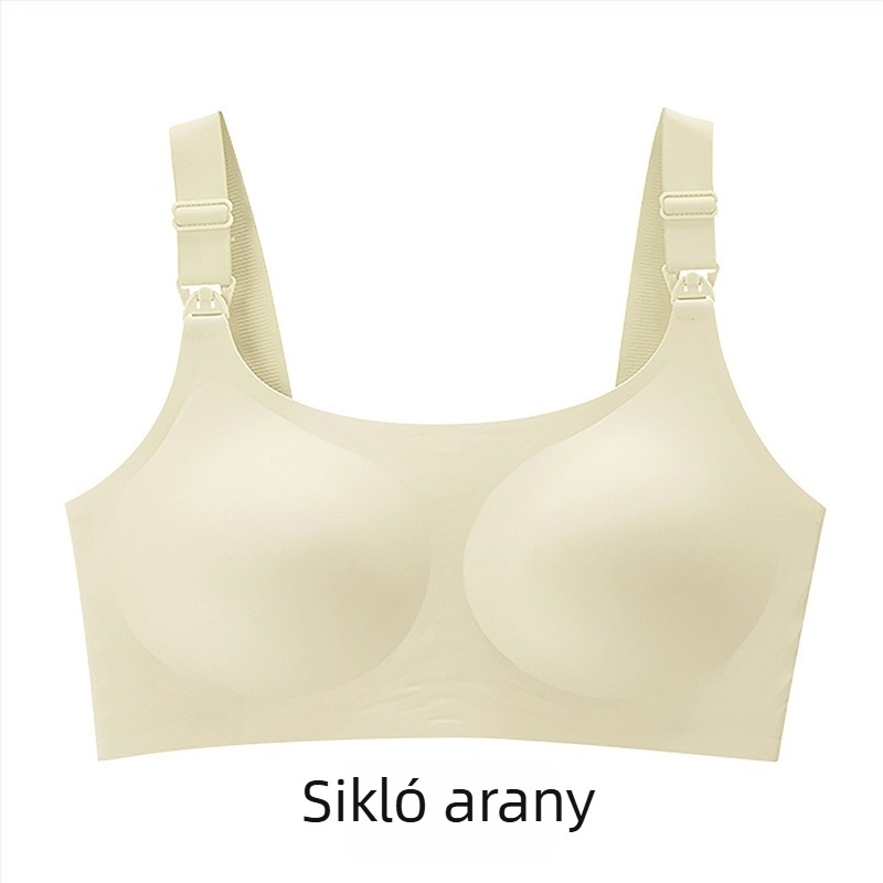 Gondozó melltartó terhes nőknek, vékony formázott kosarakkal, hátul négy sor kapoccsal, rögzített dupla vállpántok, anyag nylon, bélés spandex 30–50%