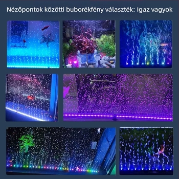 Akvaris LED alatti világítás oxigénnel, vízálló buborékszalag