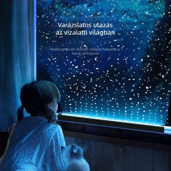 Akvaris LED alatti világítás oxigénnel, vízálló buborékszalag