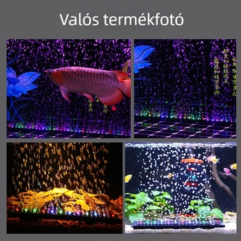 Akvaris LED alatti világítás oxigénnel, vízálló buborékszalag