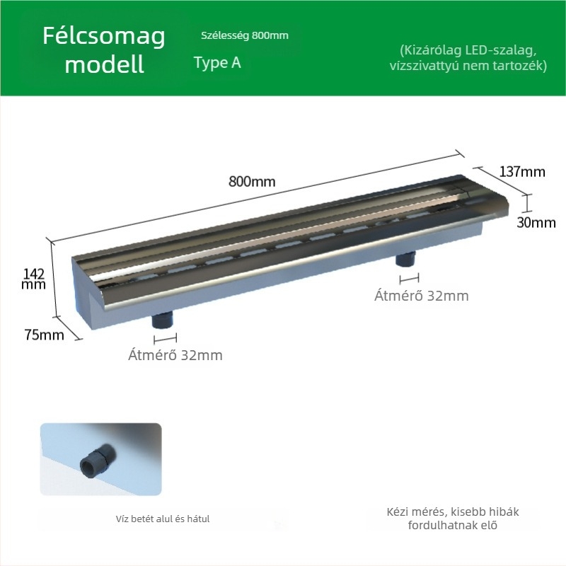 Rozsdamentes acélból készült vízesés-kimenet kültéri vízjellemzőhöz arcfal spricceléssel — Márka Half Moon Bay