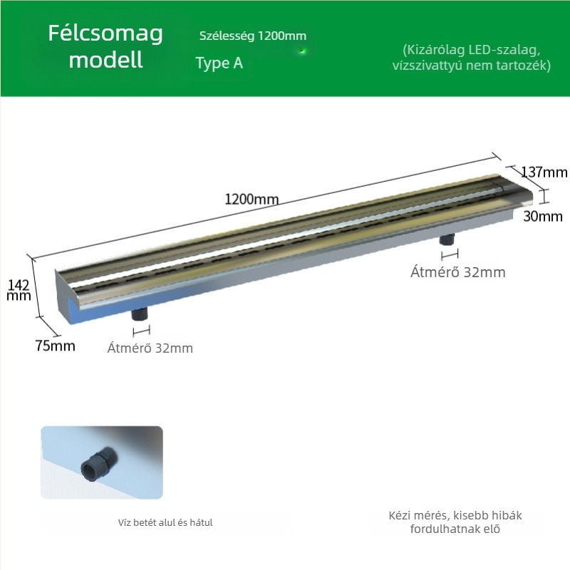 Rozsdamentes acélból készült vízesés-kimenet kültéri vízjellemzőhöz arcfal spricceléssel — Márka Half Moon Bay