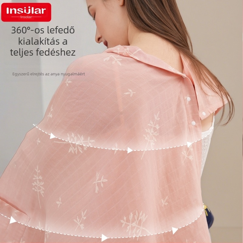 Bambusz-pamut szoptatókendő, nordic kardigán stílusban; vékony anyag 101–120 g/m²; 70% bambuszrost, 30% pamut; ideális nyárra, tavaszra és őszre