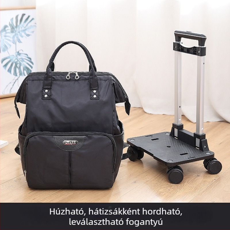 Kerékes utazótáska, 36–55 L, Oxford anyag, vízálló, kopásálló