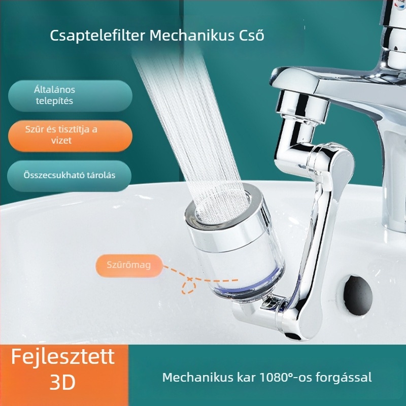 Csaptelep szűrő forgó hosszabbítóval és 1080°-os forgással – ABS, Xiangyun