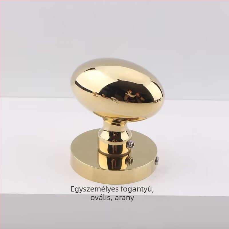 Egyszeroldali gömbfogantyú rejtett ajtókhoz, kör alakú, könnyű luxus stílus; anyag: cinkötvözet; felületkezelés: galvanizálás; használat: csak fogantyú; modell: egyszers oldalú gömbfogantyú