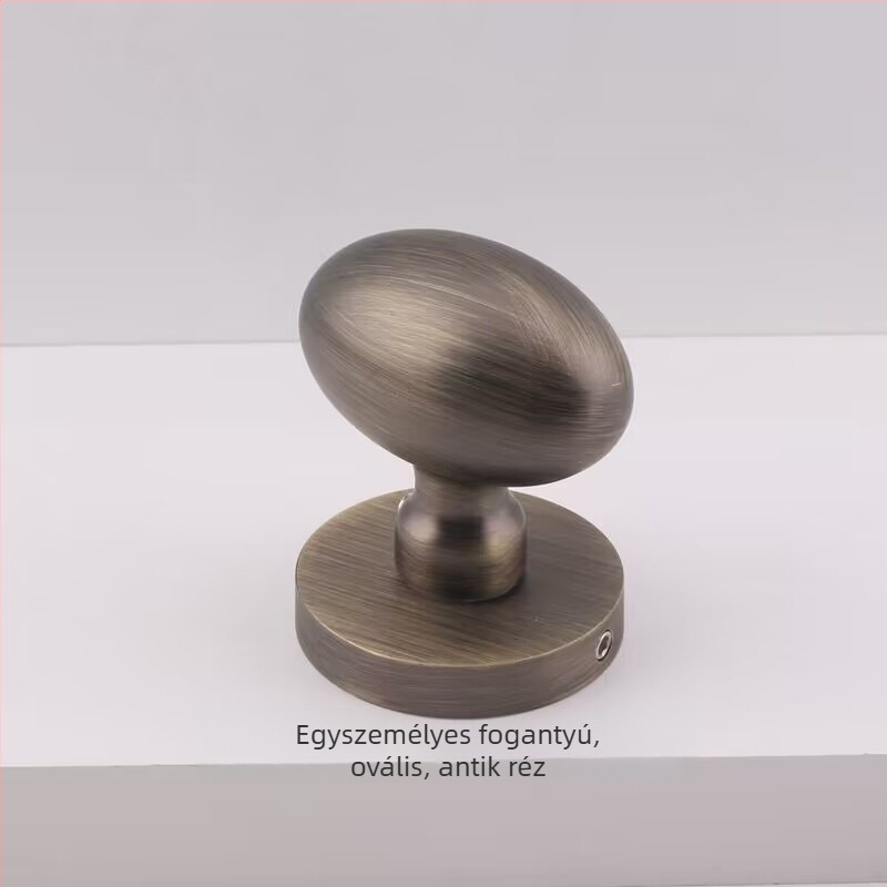 Egyszeroldali gömbfogantyú rejtett ajtókhoz, kör alakú, könnyű luxus stílus; anyag: cinkötvözet; felületkezelés: galvanizálás; használat: csak fogantyú; modell: egyszers oldalú gömbfogantyú