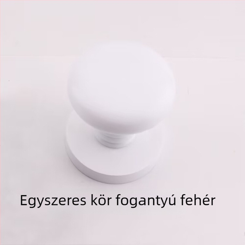 Egyszeroldali gömbfogantyú rejtett ajtókhoz, kör alakú, könnyű luxus stílus; anyag: cinkötvözet; felületkezelés: galvanizálás; használat: csak fogantyú; modell: egyszers oldalú gömbfogantyú