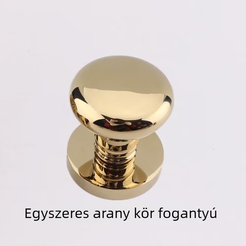 Egyszeroldali gömbfogantyú rejtett ajtókhoz, kör alakú, könnyű luxus stílus; anyag: cinkötvözet; felületkezelés: galvanizálás; használat: csak fogantyú; modell: egyszers oldalú gömbfogantyú