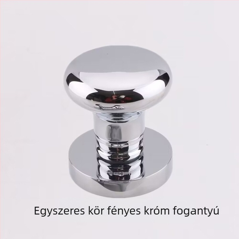Egyszeroldali gömbfogantyú rejtett ajtókhoz, kör alakú, könnyű luxus stílus; anyag: cinkötvözet; felületkezelés: galvanizálás; használat: csak fogantyú; modell: egyszers oldalú gömbfogantyú