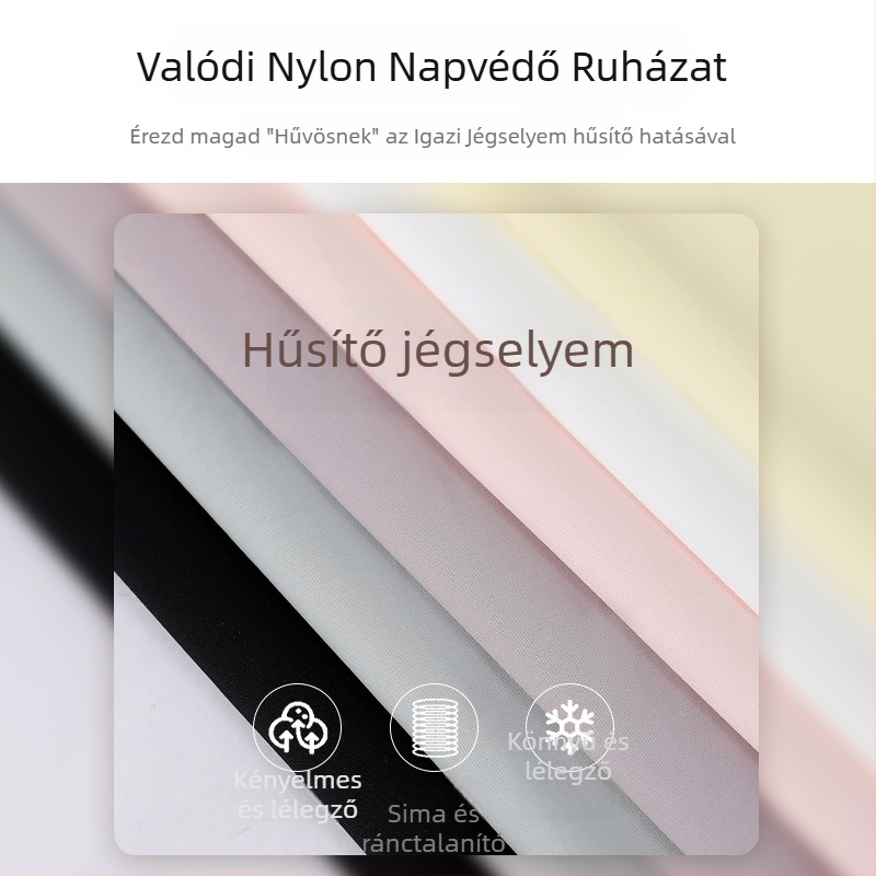 Napsütésvédő köpenyruha hosszú ujjú, hossz 100 cm felett, UPF50+, cipzáras zárás, külső anyag: nylon