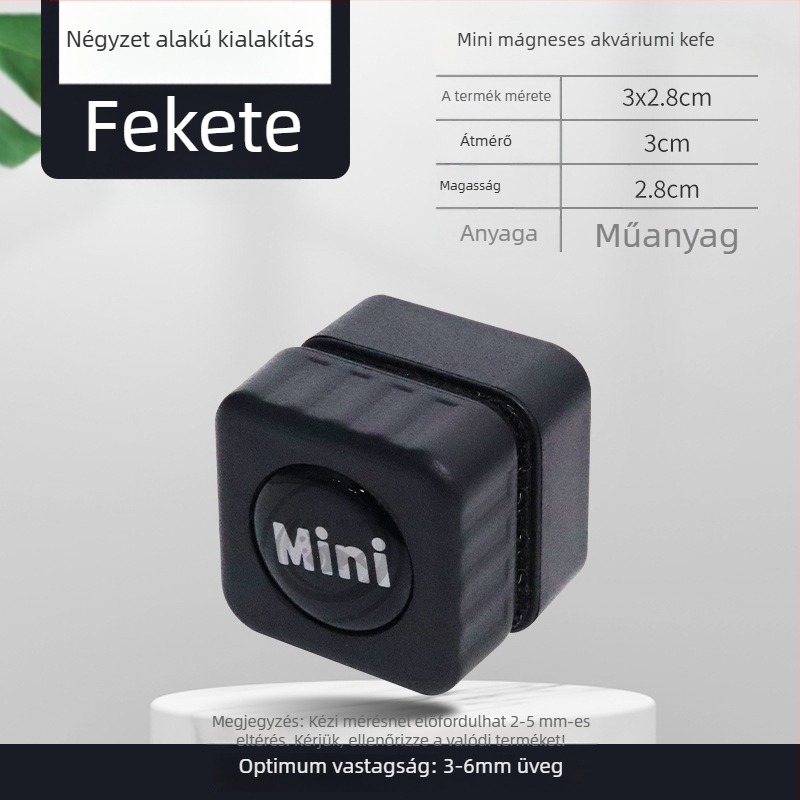Mágneses algamentesítő tisztító akváriumüveghez, kerámia és aktív szén anyaggal, 20 g tömeg, 10 darabos csomag
