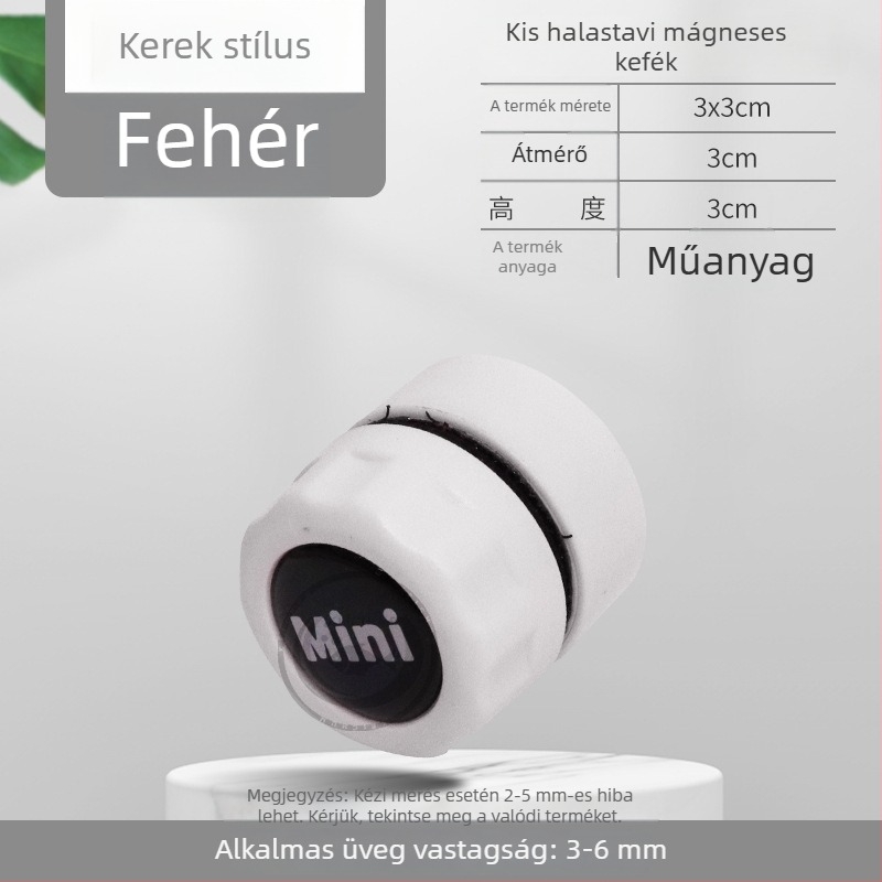 Mágneses algamentesítő tisztító akváriumüveghez, kerámia és aktív szén anyaggal, 20 g tömeg, 10 darabos csomag