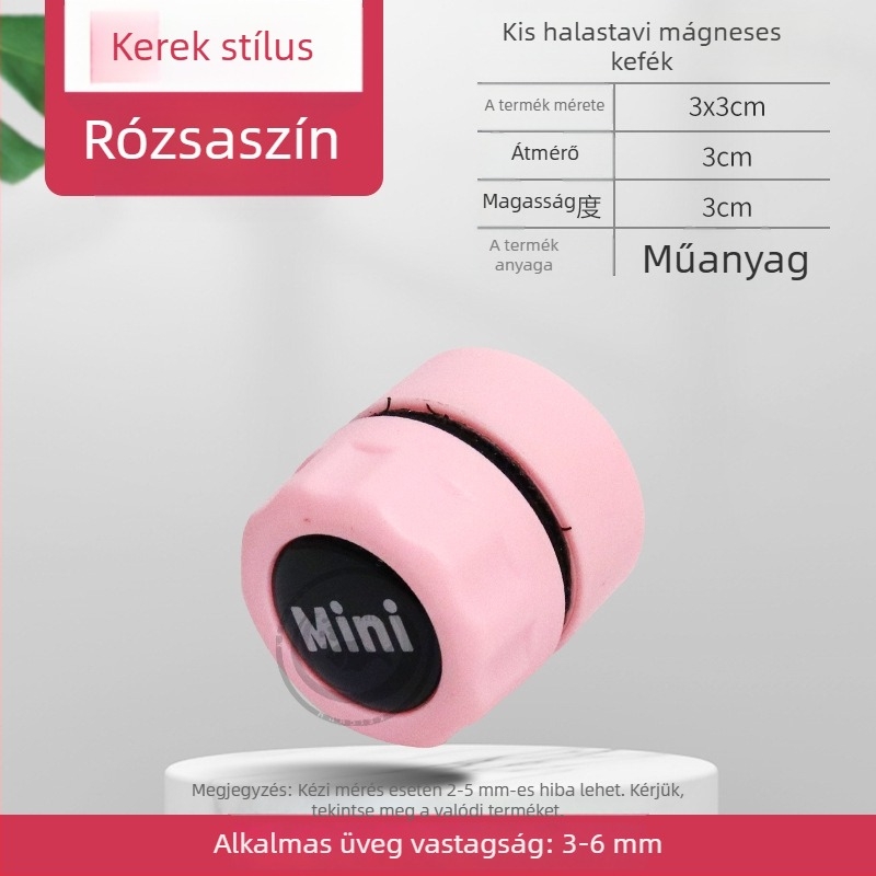 Mágneses algamentesítő tisztító akváriumüveghez, kerámia és aktív szén anyaggal, 20 g tömeg, 10 darabos csomag